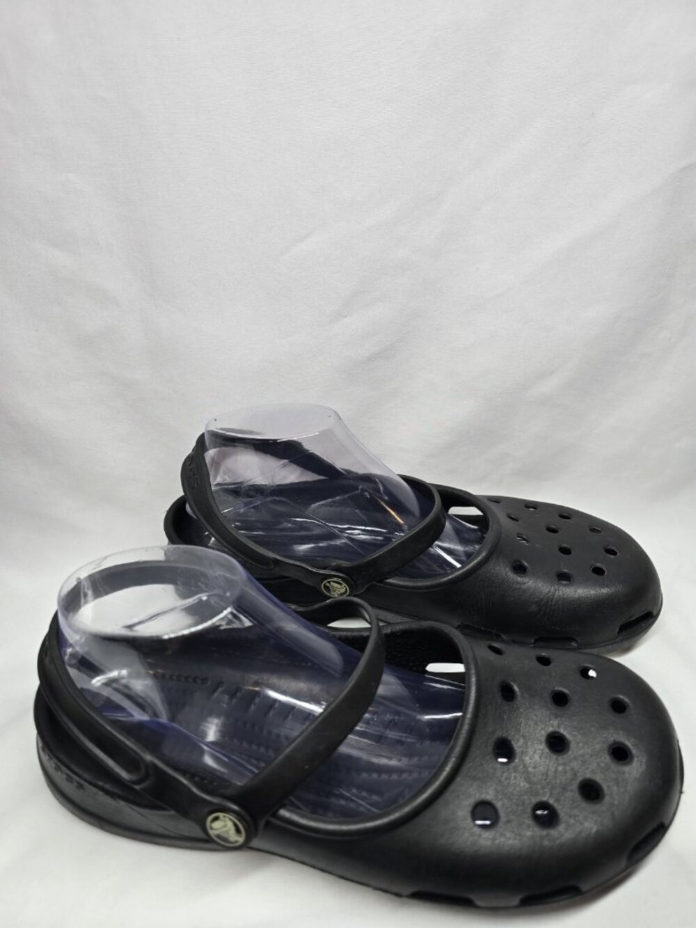 Crocs Karin Mary Jane Black Clogs Sandals Women's Size 9 Made In MEXICO